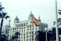 Alicante - Municipal Building & Flag near beach